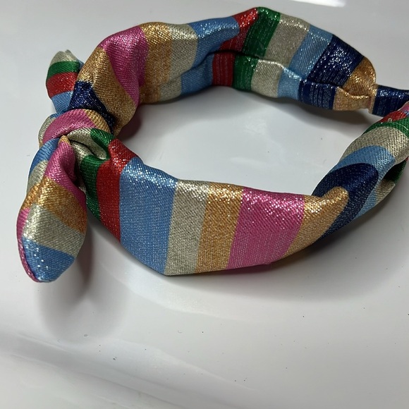 Colorful Metallic Striped Headband - Picture 7 of 7